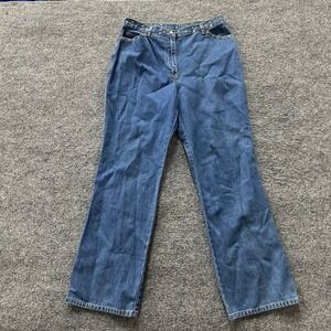 Stilo Jeans Womens Size 31 Blue Studded Rhinestone High Rise Straight Leg Denim